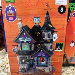 Lemax Spooky Town Gothic Manor with Purple and Black Accents